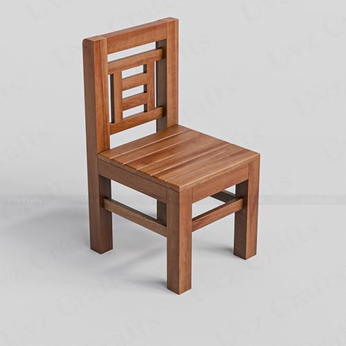 Image of Sagwaan Wooden Small Chair for Kids, Teak Wood, 11.5 x 10 x 20 Inch, Strong & Comfortable for Study, Play & Home | chair02