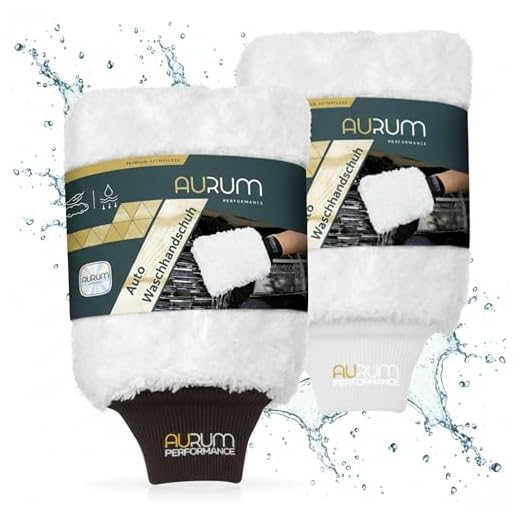 Meguiar's X3002EU Microfibre Wash Mitt Mikrofaser-Waschhandschuh 9 Aurum-Performance® Profi Autowaschhandschuhe aus weicher und saugfähiger Microfaser - Auto Waschhandschuh für schonende und effektive Autopflege (2er Set)