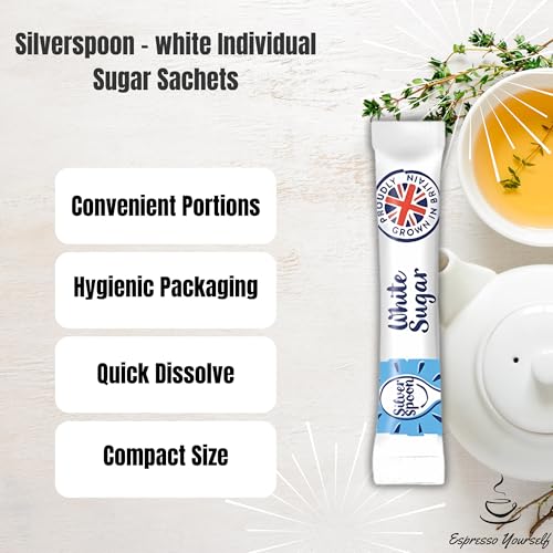 150 White Sugar Sticks – Granulated Individual Packets for Tea & Coffee | Letterbox Friendly | Packed by Espresso Yourself | Premium White Sachets - Image 4