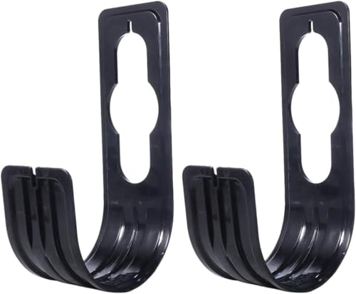 LATRAT Lot de 2 supports muraux pour tuyau d'arrosage, organiseur de tuyau d'arrosage, à fixer au robinet de jardin, noir