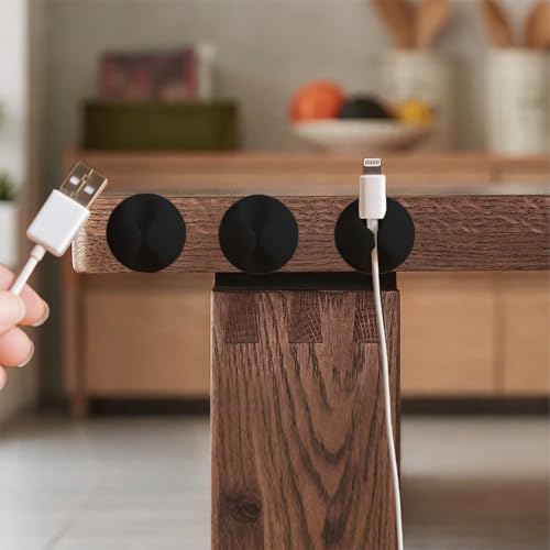 3PCS Cable Clips for Desk Wire Management Adhesive Cord Holders USB Charging Cables Office Home Nightstand Organization Use