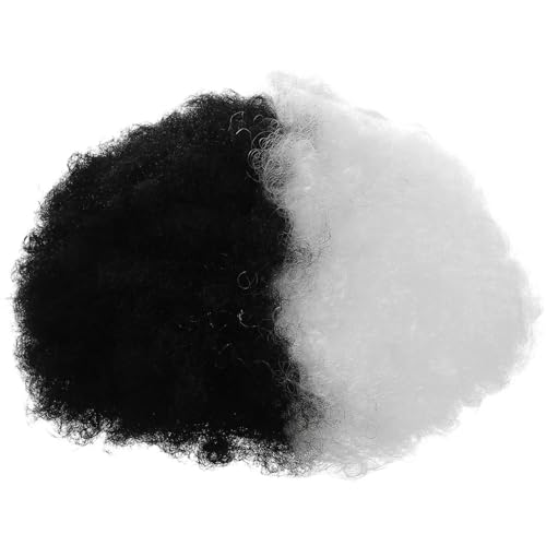 Postiche afro bouclée noire et blanche pour changer de look