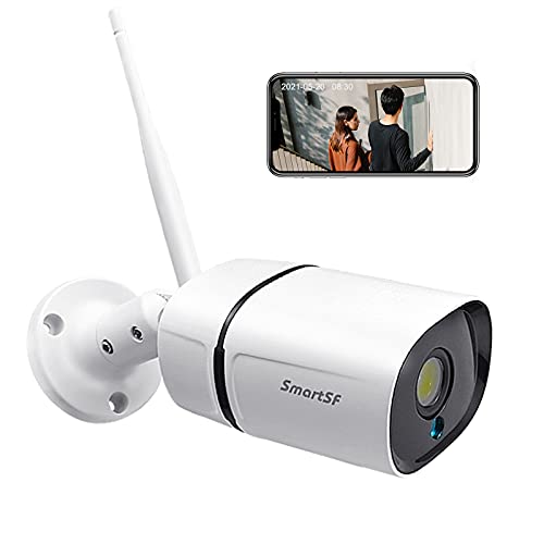 SmartSF Security Camera Outdoor, 2K/3MP Home Security Camera with 2 Way Audio,IP66 Waterproof,Remote Viewing,Motion Detection,Day & Night Vision,Cloud & SD Storage,iOS/Android (Wired Powered)