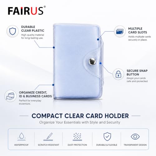 Image of Fairus Card Protector, Plastic Card Holder for Aadhar Card, Credit Card, Business Card, Pan Card, Driving License Waterproof Cards Plastic Protector (10)