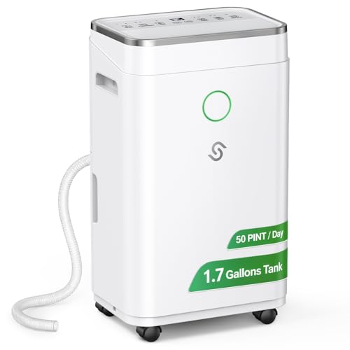 Image of Dehumidifier for Basement with Drain Hose 4500 Sq.Ft - 50 Pint 1.7 gal Tank