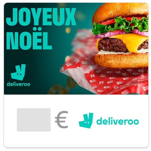 Carte cadeau Deliveroo Joyeux Noel - €50 - pour la France - par email