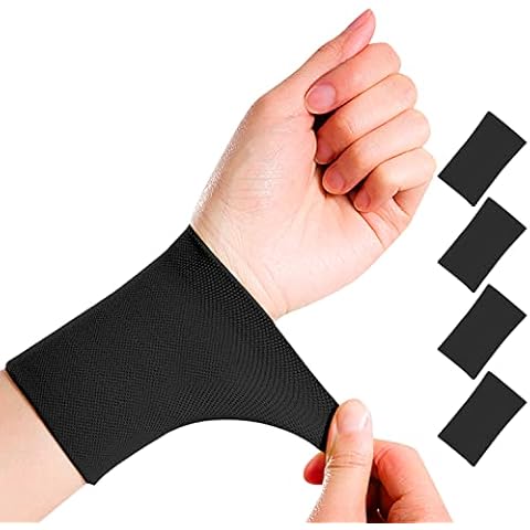 SEXYEYE 2 Pairs Men & Women Compression Wrist Sleeve Wrist Brace Wrist Supports Wrist Wraps Elastic Wristbands for Tennis, Tendonitis, Carpal Tunnel, Tattoo Cover Up Bands Cover