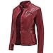Produktbild SHADIOA 2021 Lederjacke Damen Reißverschlüsse Frühling Herbst Damen PU Lederjacke Schlank Motor Biker Mantel Weibliche Übergroße,Rot,M