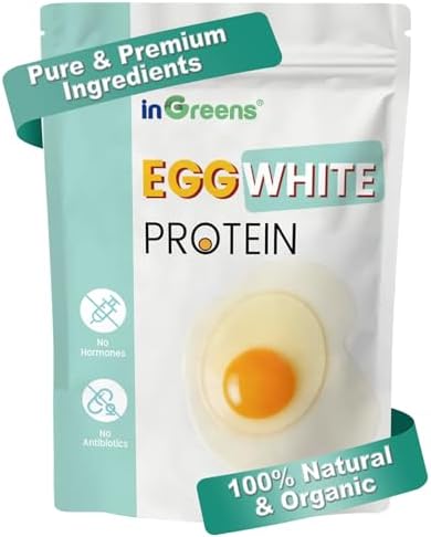 inGreens 283g Egg White Powder | 10 oz Egg White Protein Powder | Made in USA | Gluten-Free | No Antibiotics | Lactose-Free for Baking | Cooking | Desserts