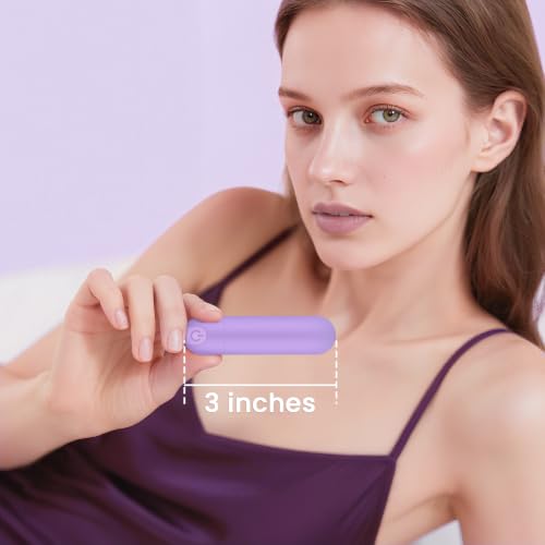 Image of Kverg Mini Massager Waterproof Rechargeable 10 Vibration Light Purple