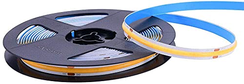 Image of 16.4FT /5M COB Flexible LED Strip Light DC12V /24V 528leds /m Bendable Tape (12V, Yellow)