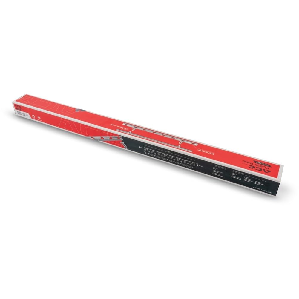 Acebikes Flexi Rail Set Transport Zurrgurtschienenset Motorradtransport 78,5 x 5 x 1 cm