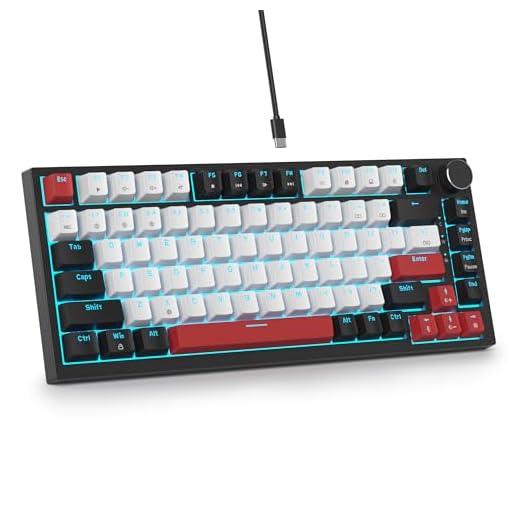 SbocKeeb V400 Teclado Mecanico 75% Gasket Mouted, Personalizado Intercambiable En Caliente 75% TKL Cableado Mecánico RGB Teclado con Almohadillas Que Absorben El Sonido, Americano QWERTY Programable
