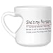 InterestPrint Kitchen & Dining Funny Quotes Saying Ceramic Coffee Mug Cup with Love Heart Shaped Handle-White-10.3 oz-She's My Person