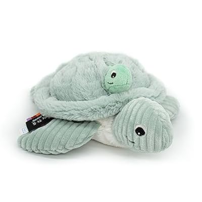 LES DÉGLINGOS 73503 Ptipotos Sauvenou La Tortuga mamá y bebé Peluche de Pana, Menta, 26,4 x 10 x 29,5 | Ya disponible en tu tienda friki favorita! En mundofriki.es!