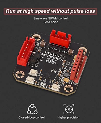 Image of BIGTREETECH S42C V1.1 High Speed Closed Loop Driver Control Board 42 Stepper Motor Prevent Multi-Step and Losing Steps with Low Heat Generation for 3D Printer (S42C V1.1+Metal Protective Cover)