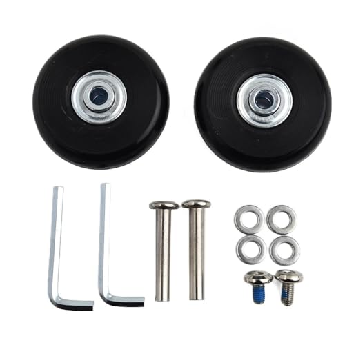 1Set Luggage Wheel Suitcase Replacement Wheels Black with Screw Wear Mute Load-Bearing 40/43/54/60/64/70mm Tool Part(70mm 18mm)3