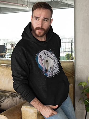 Sweat à capuche licorne espace idée cadeau originale homme portrait astro