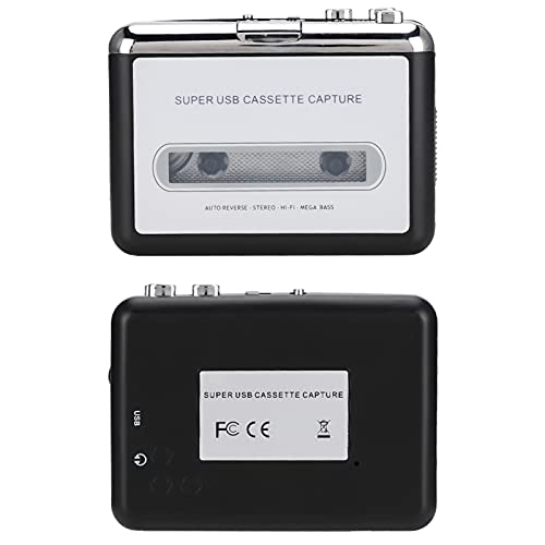 Tape Recorder, USB Tape to MP3 Capture Converter Stereo Audio Music Player Cassette Player, Portable Tape Player Captures MP3 Audio Music via USB