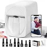 3D Nail Printer Robot Nail Painting Machine Smart Printer - Digital Intelligent Art Printers for Kids/Nails Salon/Manicure/Nails Lovers, Over 1000 Pictures, 20s Done, No Skills Needed White