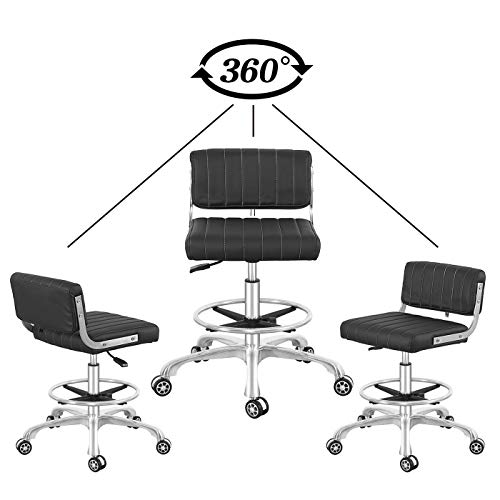 Nazalus Rolling Swivel Drafting Chair Adjustable Heavy Duty (400Lbs) Lumbar Support Task Chair For Home Desk Studio Design Lab(Normal) #TOP1