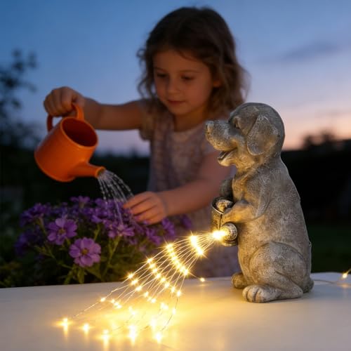 Lavezee Solar Garden Decor Dog Statues Outdoor, Dog Garden Statue 9.8‘’ $13.99 AC - image 8
