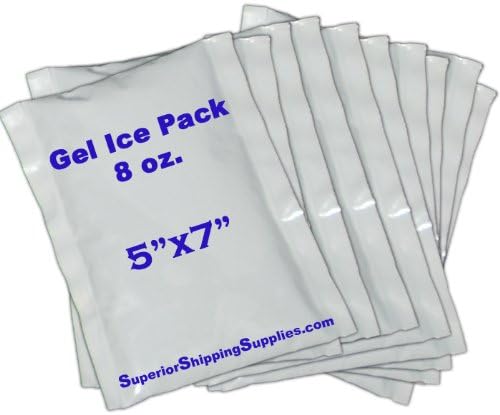 8oz. (1/2 Lb.) Gel Ice Pack 5" x 7" (50 Count)