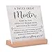 Mentor Gifts for Women Men, Thank You Mentor Sign, Plaque With Stand, Leaving Going Away Retirement Appreciation Gifts for Boss, Coworker, Teacher, Counselor, Coach, Supervisor