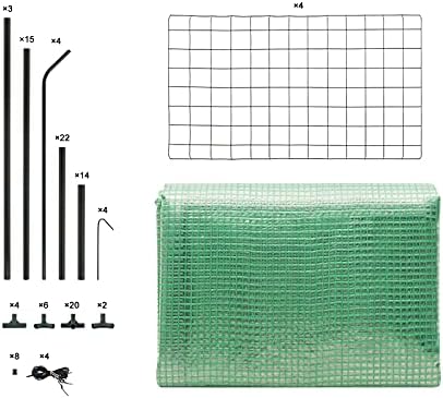 WOLTU Garden Greenhouse Walk In Plastic Tomato Greenhouse Vegetable Fruit Flower Plant Shed with Strong Reinforced Cover 143x73x195cm green