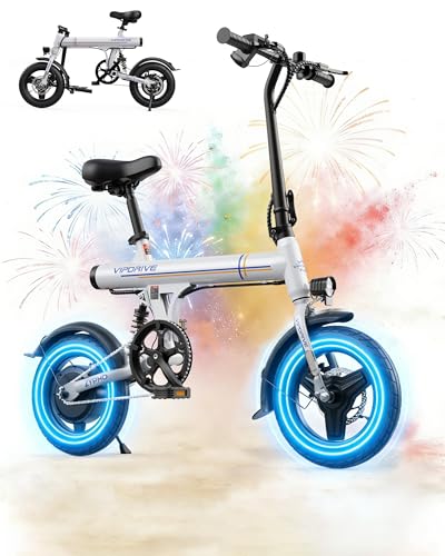 Vipdrive 14'' Folding 𝐄𝐥𝐞𝐜𝐭𝐫𝐢𝐜 𝐁𝐢𝐤𝐞 for Adults, Peak 𝟓𝟎𝟎𝐖 𝐄𝐛𝐢𝐤𝐞
