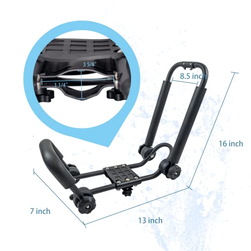 Gpt Rack Double Folding Kayak Roof Rack J-Bar Car Roof Rack, Used For Transporting Canoes, Kayaks, Paddles, Surfboards, Skis, Installed On The Car Suv Crossbars (2 Pairs) #TOP4