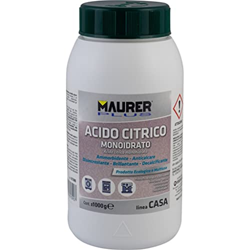 Acido Citrico Monoidrato Barattolo 1Kg. Multiuso Maurer Plus