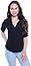DNA Couture Women's Basic Ribbed Waist Button Up Top