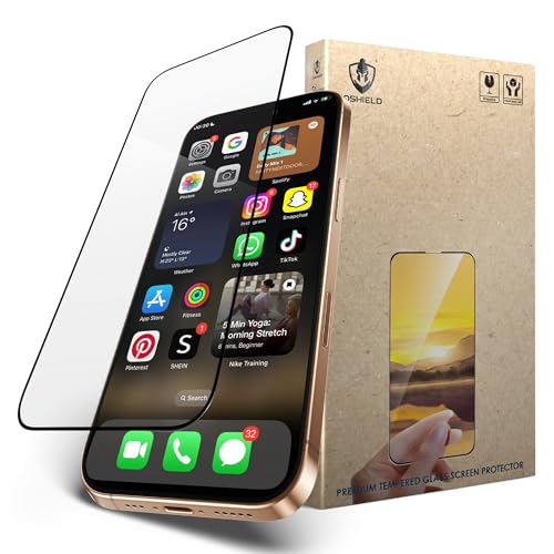 Image of IQShield Screen Protector Tempered Glass Guard for iPhone 15 Pro - 9H Hardness, HD Clear, Case Friendly [1 Pack]