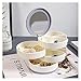 Générique Organisateur de Bijoux Small Bijoux de Boucle d'oreille Boîte à Anneaux 4 Couches Boîte de Rangement Portable Portable Route Petite boîte à Bijoux avec Miroir (Color : A)