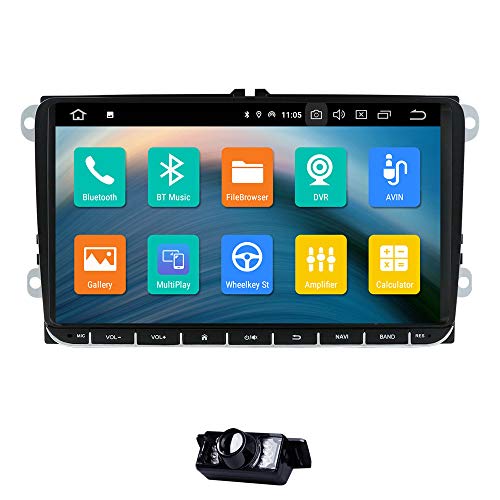 2GB+32GB 9 Inch Android 10 Car Stereo Carplay Android-auto DSP Audio Video Receiver in Dash Radio GPS Navi for VW Golf Polo Passat Tiguan Jetta EOS Backup Camera Capacitive Screen