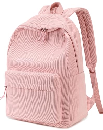Image of BTOOP School Backpack for Teens Large Corduroy Bookbag Lightweight 15.6 inch Laptop Bag for Girls Women Casual High School College