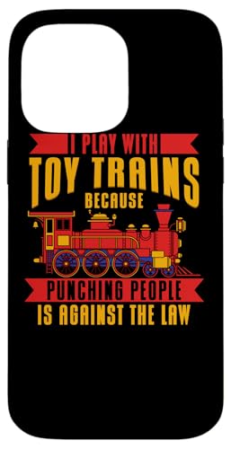 I Play With Toy Trains-�@�֎Ԗ͌^ �S����� �X�}�z�P�[�X iPhone 14 Pro Max �p