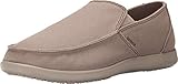 Crocs Men's Santa Cruz Clean Cut Slip-On Loafer, Khaki/Cobblestone, 11 M US