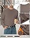 Velvelhall 3 Pack Mens Long Sleeve Shirts Crew Neck Thermal T-Shirt Thick Pullover Basic Tops Casual Comfortable Sweatshirt(Dark Gray, Light Khaki, Bean Green,Medium)