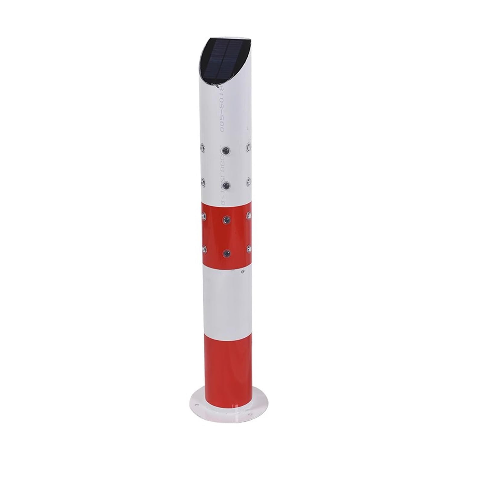 Paletto di Segnalazione Solare, Palo di Sicurezza Zincato Riflettente per Parcheggi, Colore Rosso Bianco, Altezza 90/115cm, Barriera Fissa per Vialetto(White,115cm/45in)