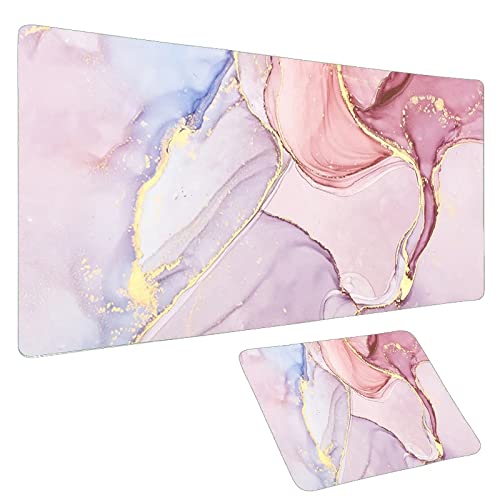 BUCAODA Mauspad Tintenmarmor-Mauspad XXL. Große Mauspad Gamer Computer Schreibtisch Matte Gaming Tastatur Große Mauspad Schreibtisch Matte Pc. Gamer Mousepads MAT. Mauspad(FF006204,90x30) – Bild 3