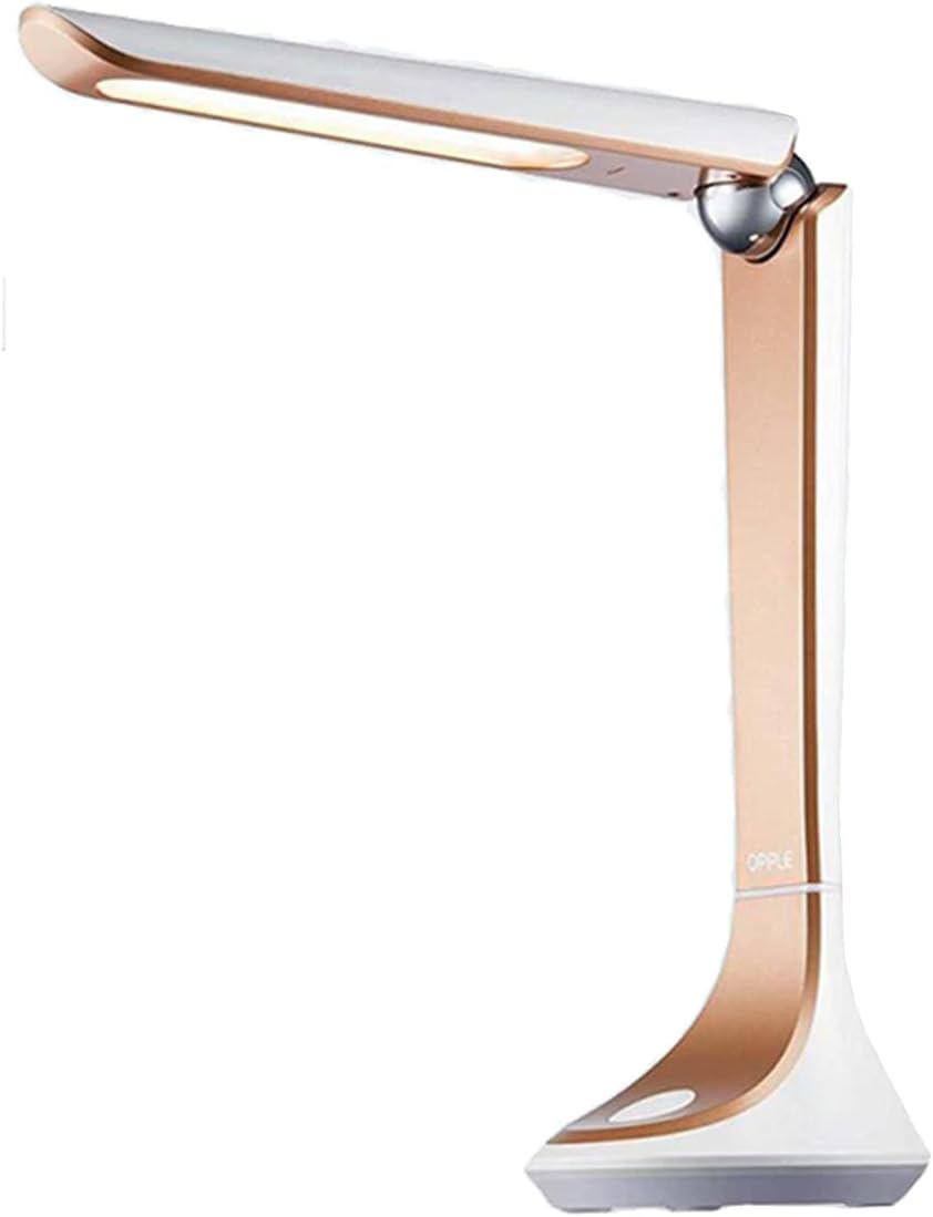 OPPLE 5W Led Desk Lamp, Flicker Table Lamp, Study Lamps, Rechargable & Long Battery Backup, 3 Levels Brightness Mode, Touch Control (White, Pack of 1, Polycarbonate)