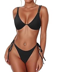 Black String Bikini Swimsuit