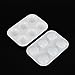 Outus 24 Pieces Plastic Paint Palettes 6 Well Rectangular Watercolor Palette Painting Tray, White