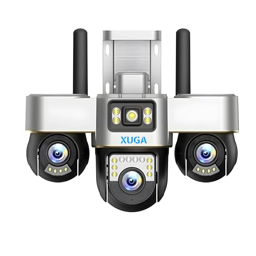 Image of XUGA - Cybernautt K18Z (6+6+6) MP 3 Lens PTZ 4G Sim Wireless Outdoor CCTV Camera with All 3 Lens Mobile Operated | 360 | Night Vision | Motion Detection | Gym | Farm | Use Air-tel 4G Sim