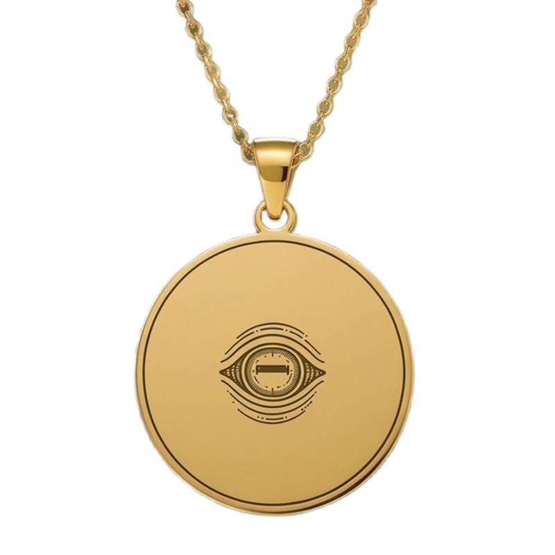 Pendentif œil mécanique en argent 925 plaqué or fait main d'exception