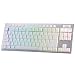 Produktbild Redragon K621 TKL Kabellose mechanische RGB-Tastatur, 5,0 BT/2,4 GHz/kabelgebunden, 80% ultradünne Low-Profile-Bluetooth-Tastatur mit dedizierter Mediensteuerung und klickenden blauen Schaltern, Weiß