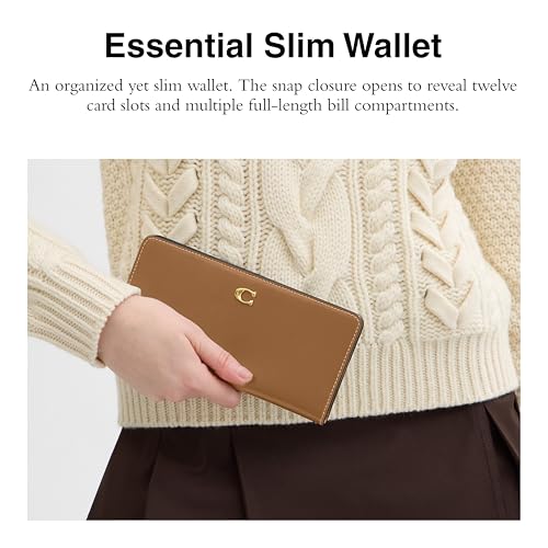Coach Women's Essential Skinny Accessory-Travel Wallet, B4/Honey Brown, One Size2