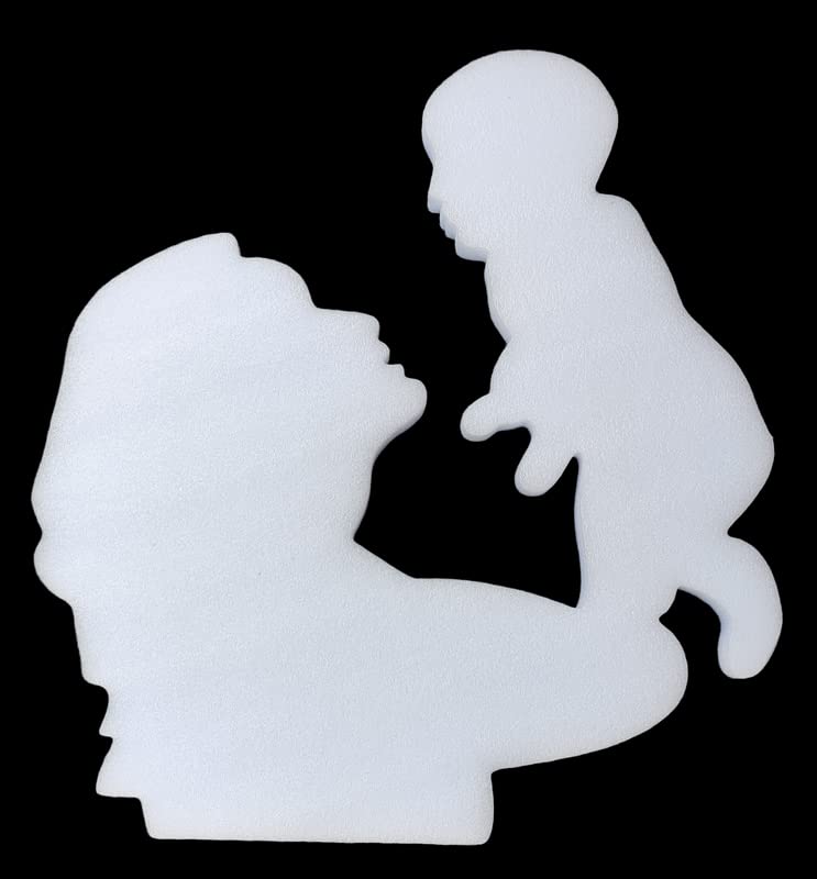 DIY Mother and Baby-Baby Shower Decoration- Length - 42 cm, Height - 55 cm & Width 8 Layer (White)(seemantham Decoration)